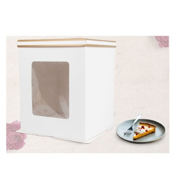  12 inch weding cake box with clear window	