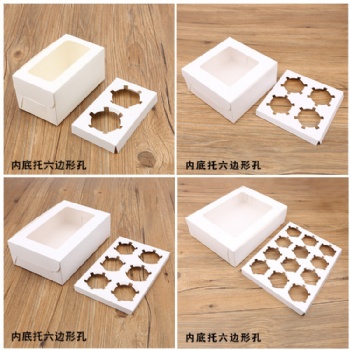  6 mini cup cake bakery paper box	