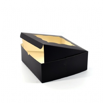 350g black art paper cake box