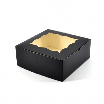  350g black art paper cake box	