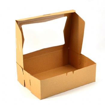  Kraft Paper Cake Box With Window	