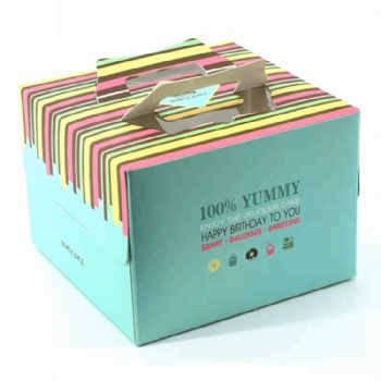 8 inch folding paper gift box for cake