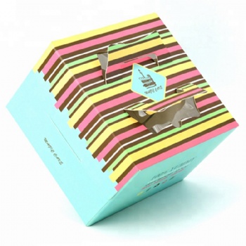  8 inch folding paper gift box for cake	