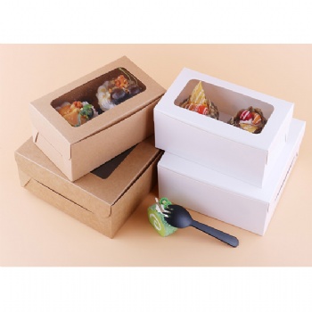  Kraft Paper Brown Cupcake Folding Packaging Box	