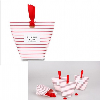  Ribbon Closure Mini Candy Paper Gift Box	