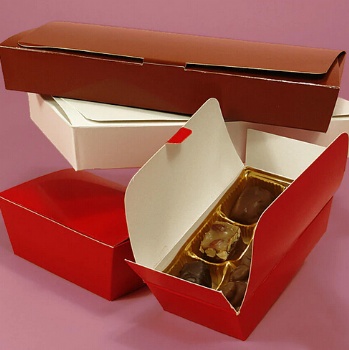 Food Grade Ivory Paper Foldable Chocolate Box