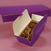  Food Grade Ivory Paper Foldable Chocolate Box	