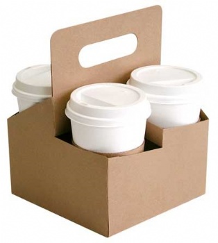 Kraft Paper Disposable Coffee Cup Holder