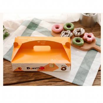  Donut Paper Box With Handle	