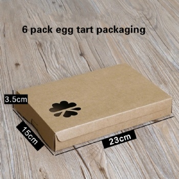  2 4 6 grains egg tart desert kraft paper box	