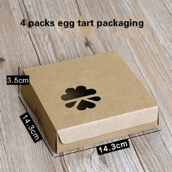  2 4 6 grains egg tart desert kraft paper box	