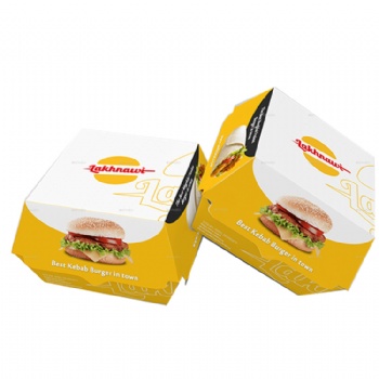 Printed Folding Kraft Paper Hamburger box