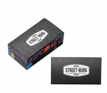  Custom Printed Fast Food Black Paper Box Set	