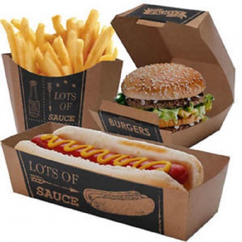  Fast Food Kraft Paper Box Set	