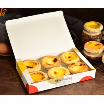  350g ivory paper board egg tart pastry paper box	