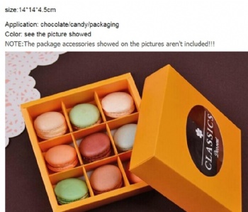  9pcs Macaroon Paper Box	