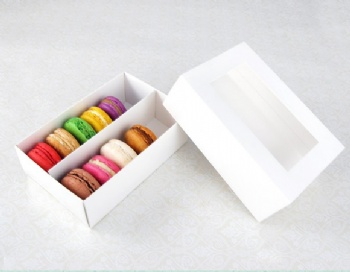  Macaroon Packaging Box With Clear Window	