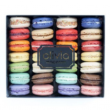  Macaroon Gift Boxes Set With Clear Window	