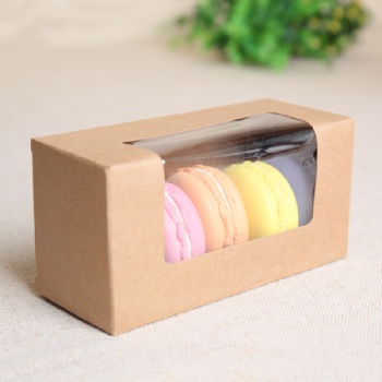  Clear Window Kraft Paper Cupcake Desert Box	