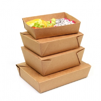  Food Grade Fast Food Kraft Paper Box	