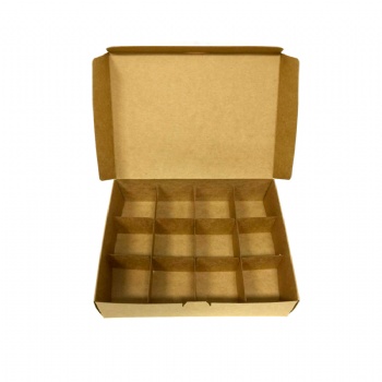  Flap Style Brown Kraft Paper Desert Box	