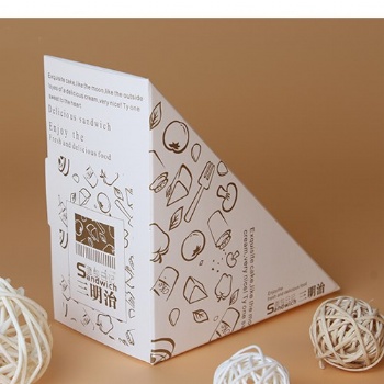  Ivory Board Sandwich Paper Display Box	