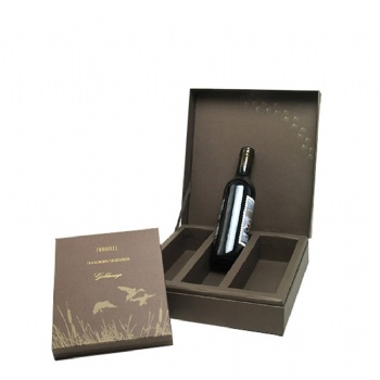 3 Wine Bottles paper clam shell box