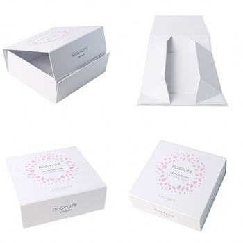 Flat folding magnetic closure box